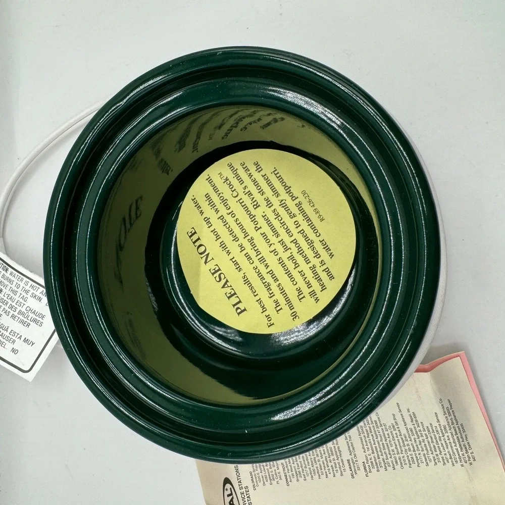 Rival Potpourri Crock Electric Simmering Cooker 3206 Green Ivy‎
